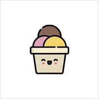 Ice cream icon illustration vector