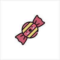 A candy bar icon with a bow on it vector