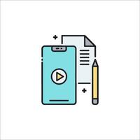editing icon with pencil and paper vector