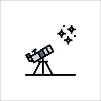 A telescope icon on a white background vector