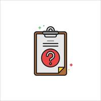 Question mark icon on clipboard vector