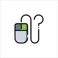 A computer mouse with a question mark on it vector