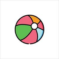 Beach ball icon illustration vector