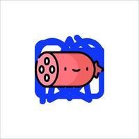 A cartoon character with a smiley face on it vector