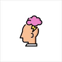 A man with a pink cloud on his head vector