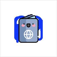 A passport with the word world on it vector