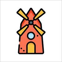 A windmill icon on a white background vector