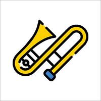 A trombone icon on a white background vector