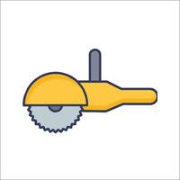 A circular saw icon on a white background vector