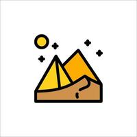 The egyptian pyramids icon vector