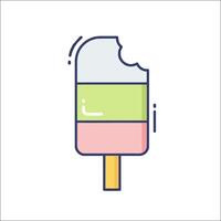Ice cream icon with a stick on a white background vector