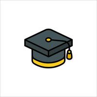 Graduation cap icon isolated on white background vector