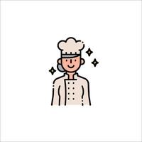 A chef icon with a star on it vector