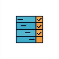 A check box icon with a check mark on it vector