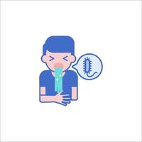 Illustration of a man with a cold vector