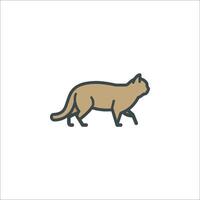 A cat walking on a white background vector