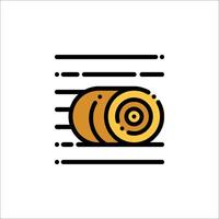 A roll of paper with a line on it vector