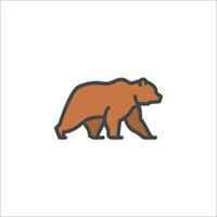 A bear icon on a white background vector