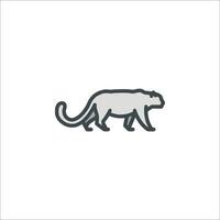 A line drawing of a leopard vector