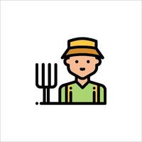 Farmer icon illustration vector