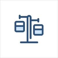 A balance scale icon on a white background vector