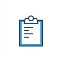 A clipboard icon on a white background vector