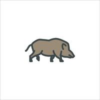 Wild boar icon on white background vector