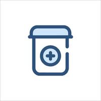 A jar with a cross on it, icon vector