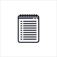 A notebook icon on a white background vector