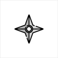 A black and white star icon on a white background vector