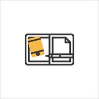 A book with a pencil and a notebook icon vector