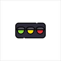 A traffic light icon on a white background vector