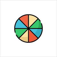 A colorful wheel icon on a white background vector