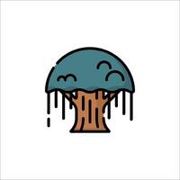 A tree with dripping water icon vector