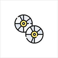 Two disks icon on white background vector