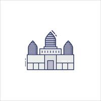 A building with three domes on top vector