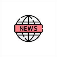 News globe icon illustration vector