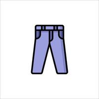 A pair of pants icon in a flat style vector
