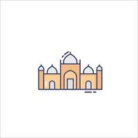 A mosque icon in a line style vector