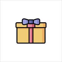 A gift box with a bow on it vector