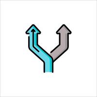 Two arrows pointing in opposite directions vector