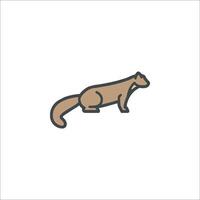 A line drawing of a beaver vector