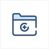 A folder icon with a cross on it vector