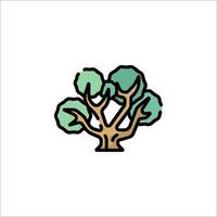 A tree icon in a simple style vector