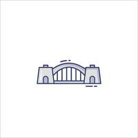 A bridge icon on a white background vector