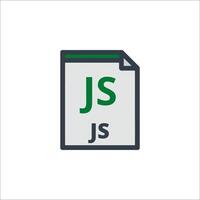 A file icon with the word js on it vector