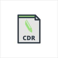 Cdr file icon vector