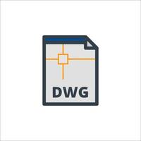 A file with the word dwg on it vector