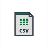 A file with the word csv on it vector