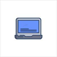 A laptop computer icon on a white background vector